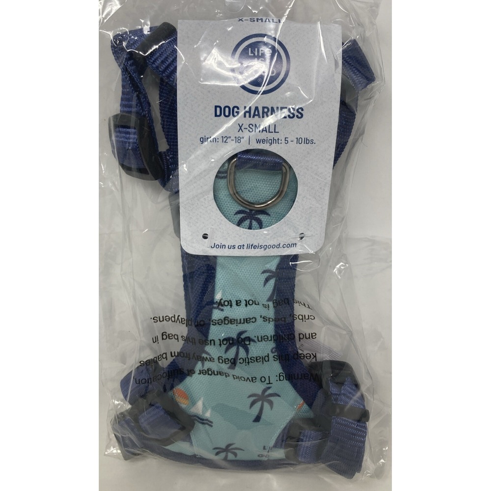Life is Good Beach Dog Harness X-Small 5-10 lbs NWT 🌴‎
